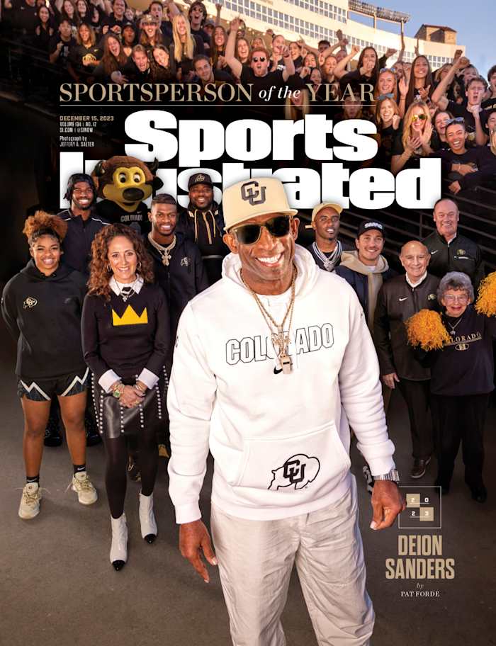 Deion Sanders on the SI cover for Sportsperson of the Year.